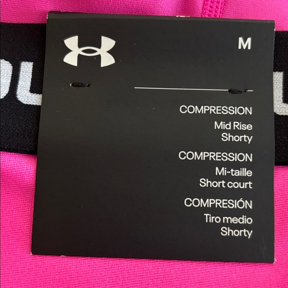 Under Armour Women’s Pink HeatGear Shorty 3” Short - Picture 7 of 11